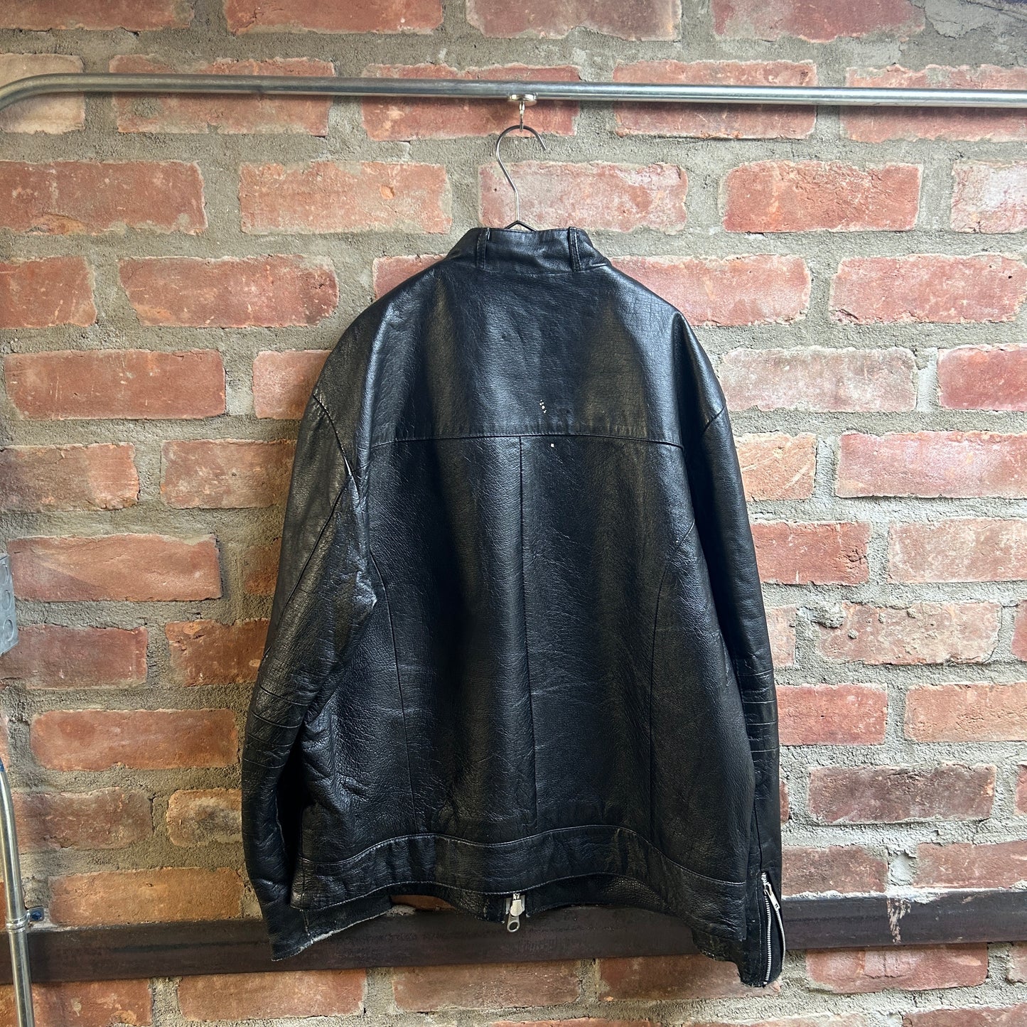Y2K Leather Moto Jacket
