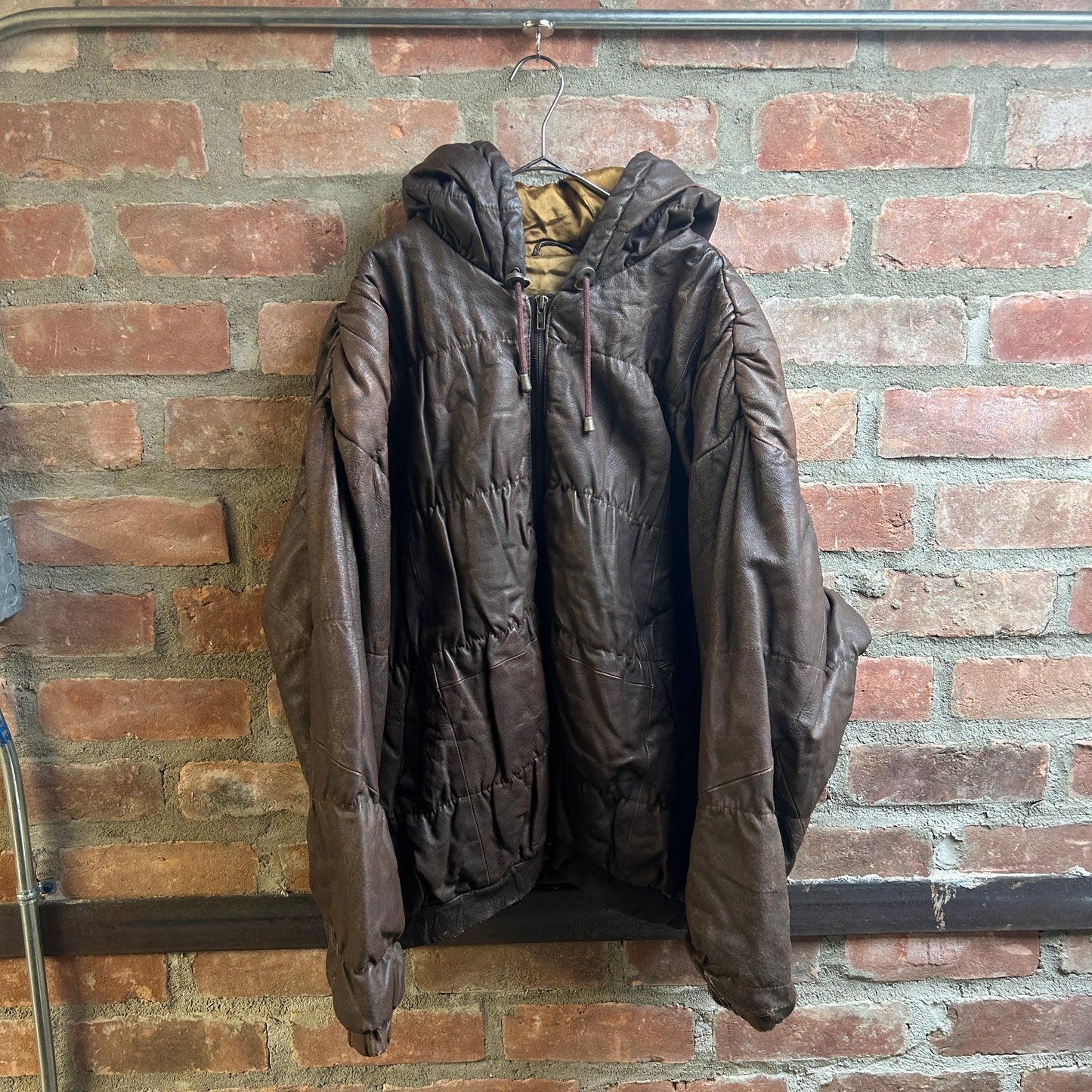 Y2K Hooded Leather Jacket