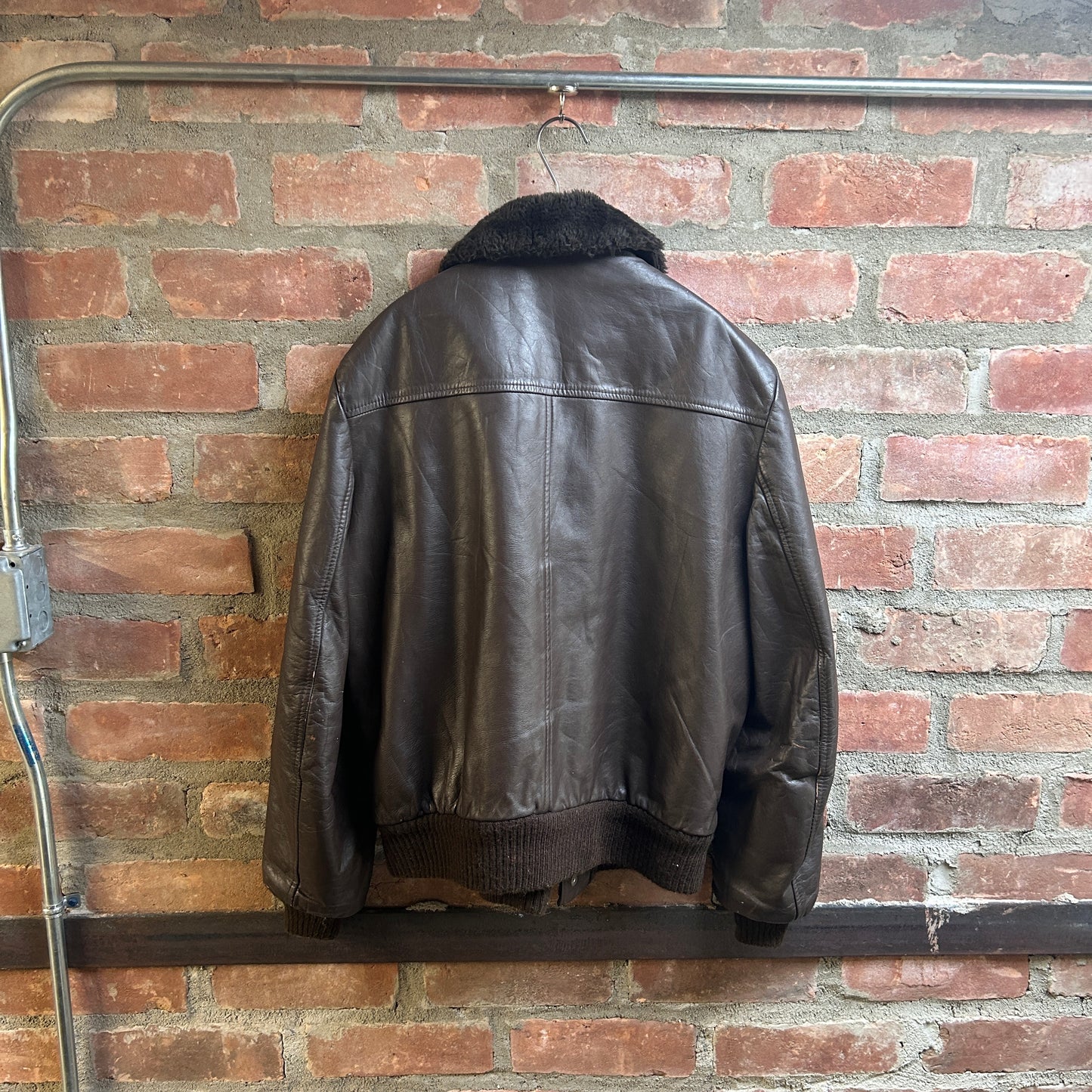 80’s Fur Lined Leather Jacket