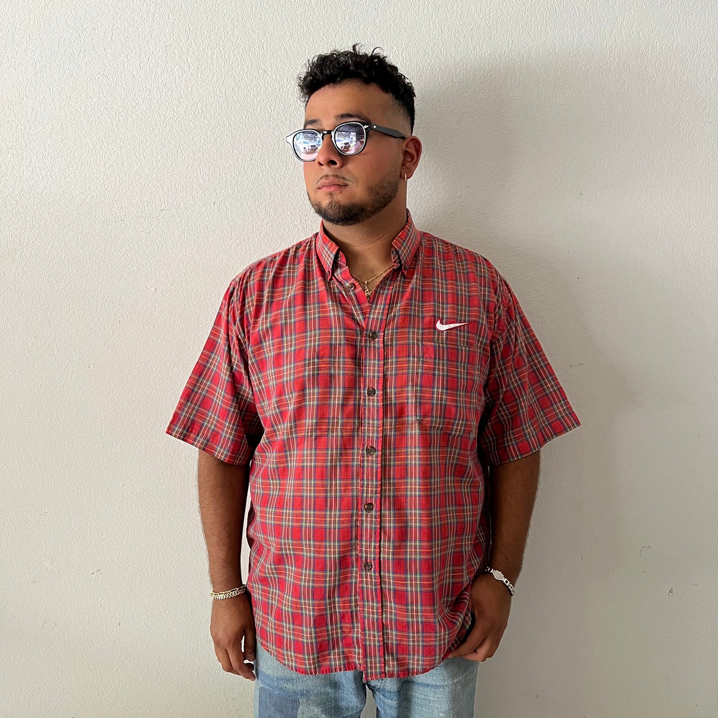 90's Plaid Button Down shirt