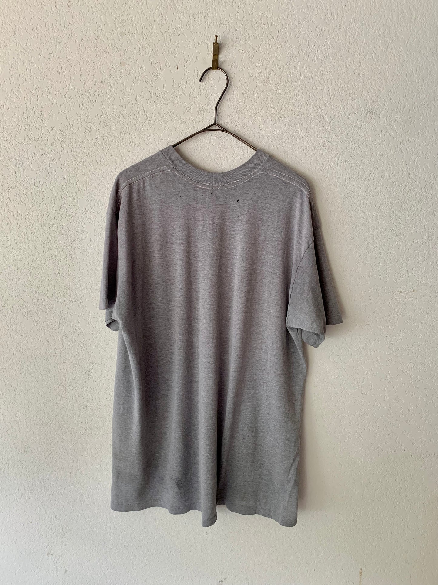 80's Grey Distressed Pocket T-Shirt