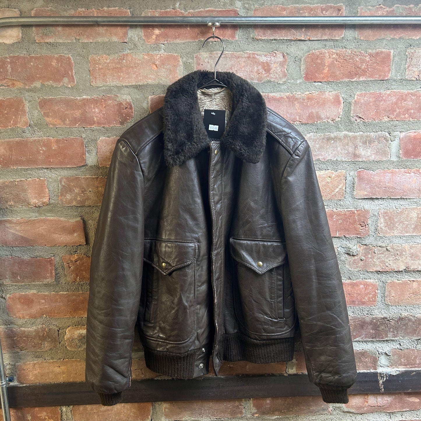 80’s Fur Lined Leather Jacket