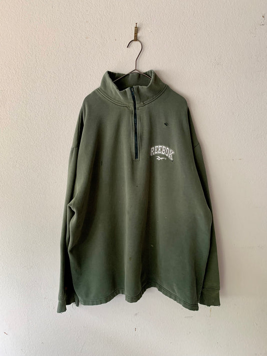 90's Distressed Reebok Quarter zip